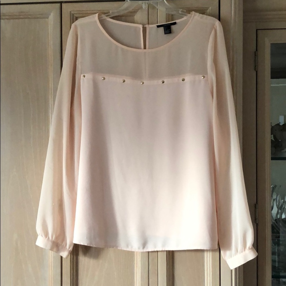 Light pink studded blouse